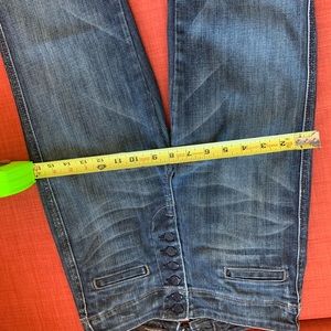👖7 for all mankind unique high rise, button fly, flare jeans